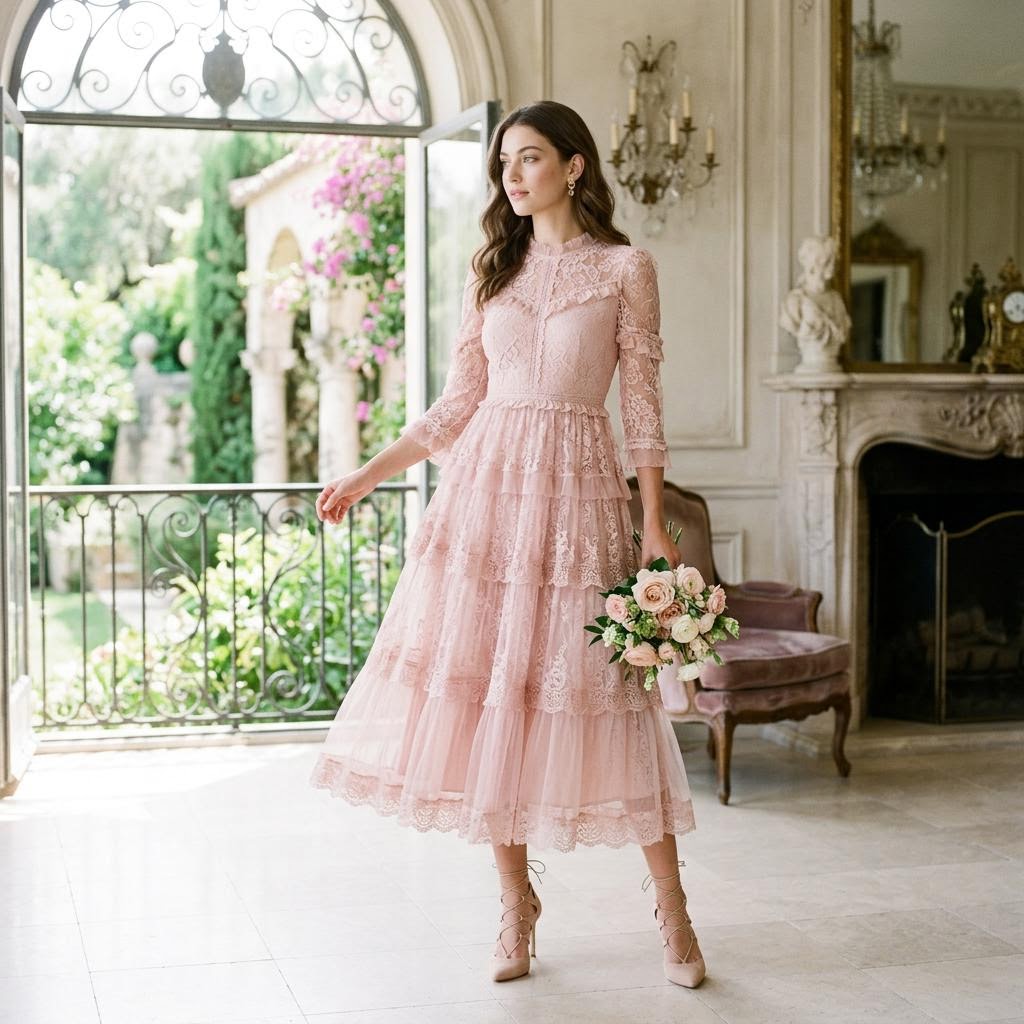 Champagne Silk Column Gown